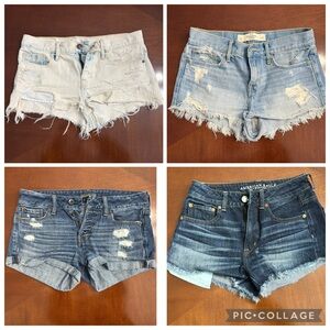 Lot of 4 shorts- Abercrombie, American Eagle